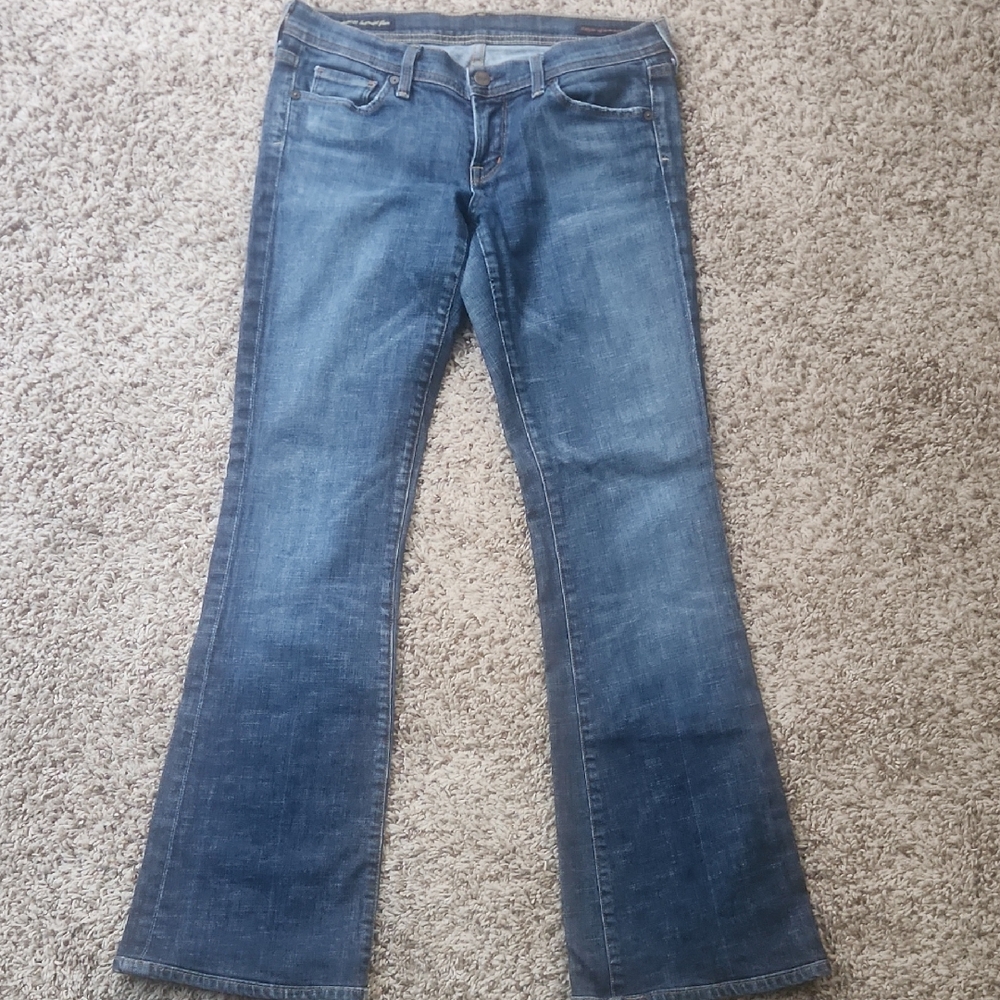 Citizens of Humanity Low Rise, Flare Jeans in Deep Blue